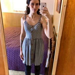 Cute striped button-down dress